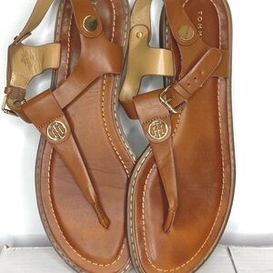 Tommy Hilfiger Women's Brown Leather Sandals